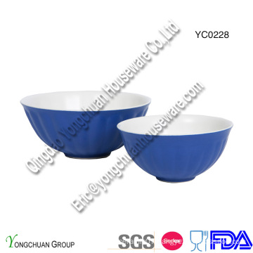 Promotional Two Tone Ceramic Serving Bowl Set